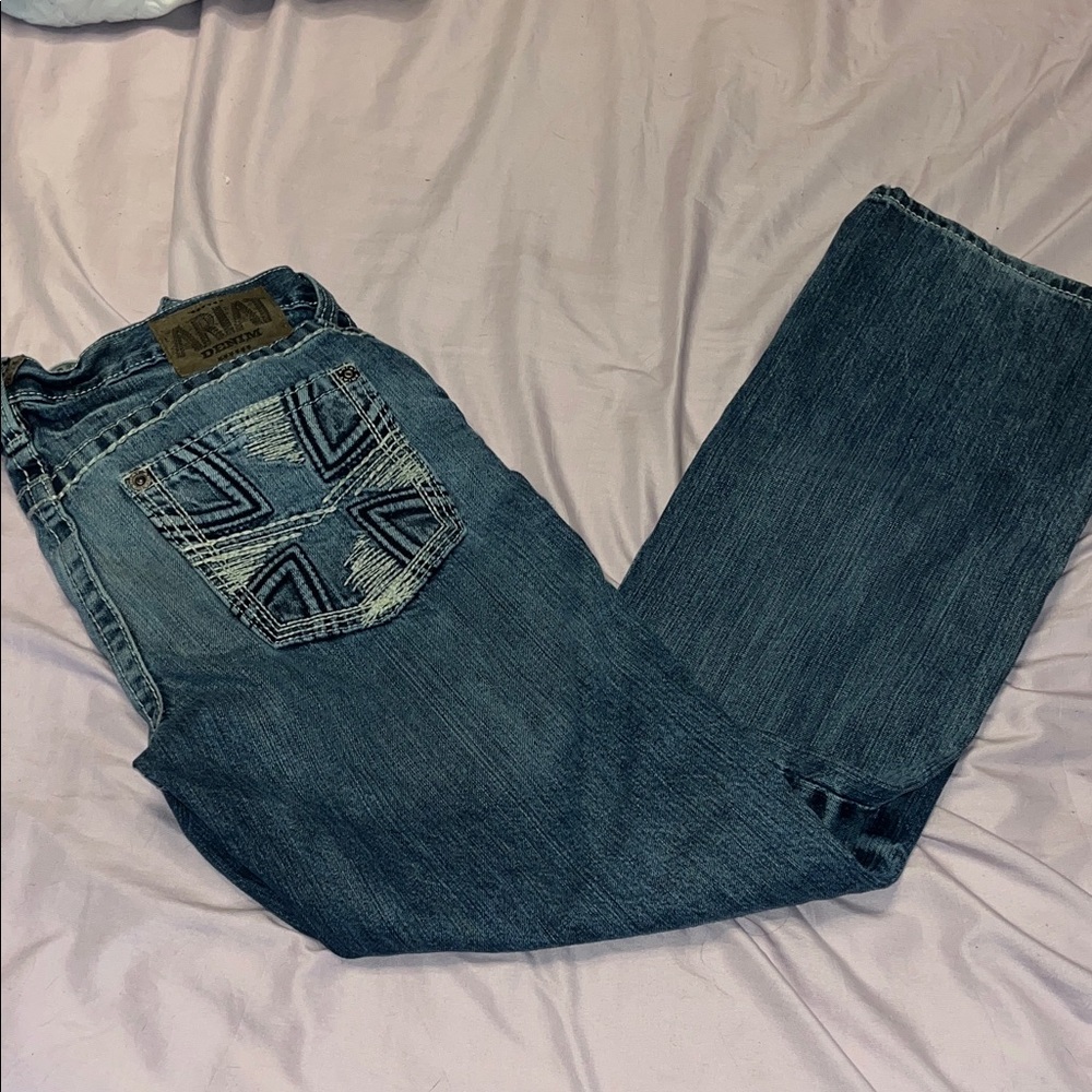 Ariat Men's Slim Straight Blue Jeans